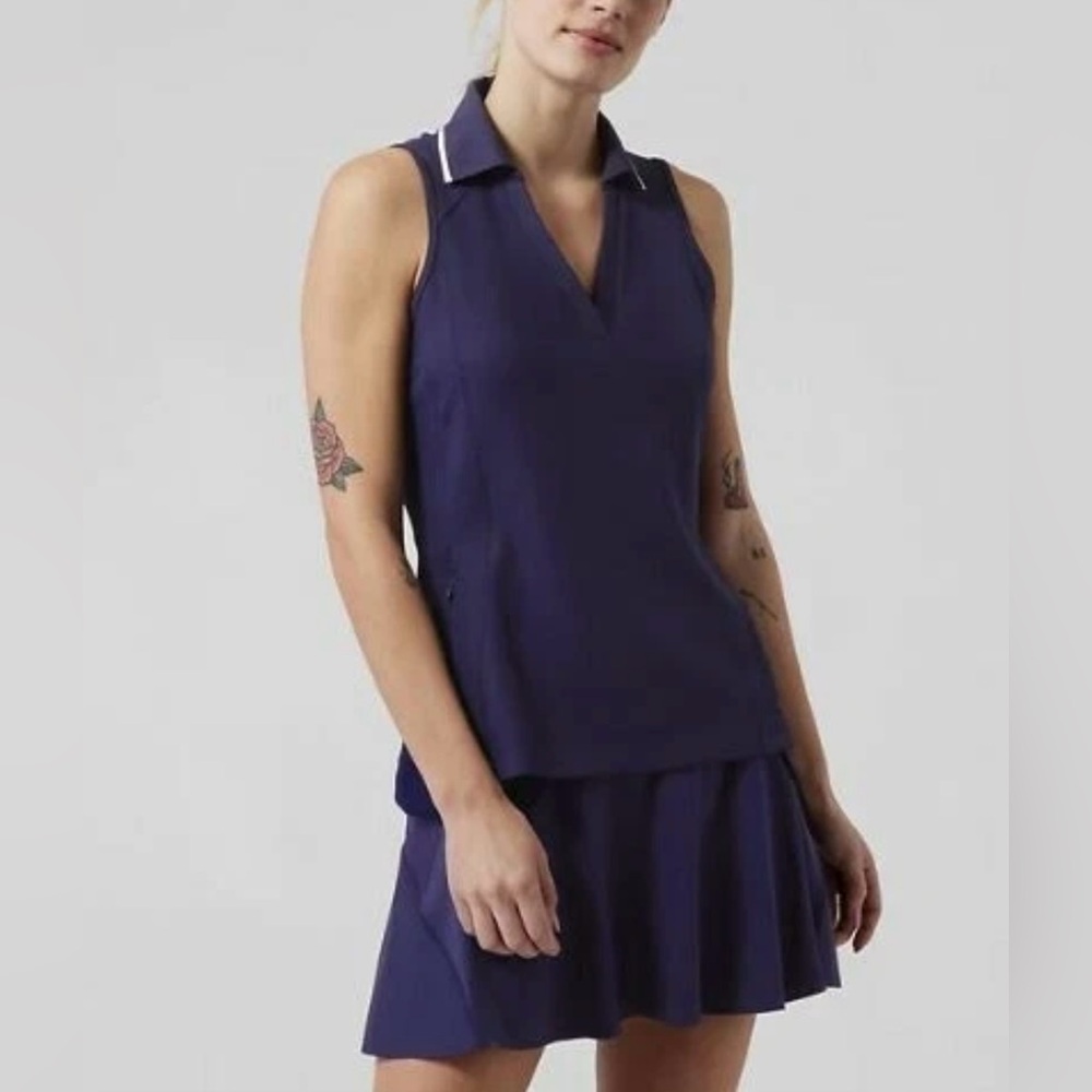 Athleta Navy Everyday Polo Tank Size Small NWT